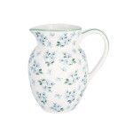 GREEN GATE Porcelánový džbánek Alaia White 0,5 l, modrá barva, porcelán