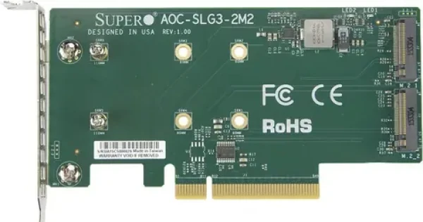SuperMicro AOC-SLG3-2M2 / Řadič / PCI Express / M.2 (AOC-SLG3-2M2-O)