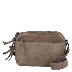 Semišová dámská crossbody kabelka Lory, šedo-béžová