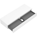 MEXEN/S - Rivel koupelnová skříňka pod umyvadlo 140 cm s deskou, 1 šuplík, reliéf , bílá mat 91A20-14023-1-BFC01