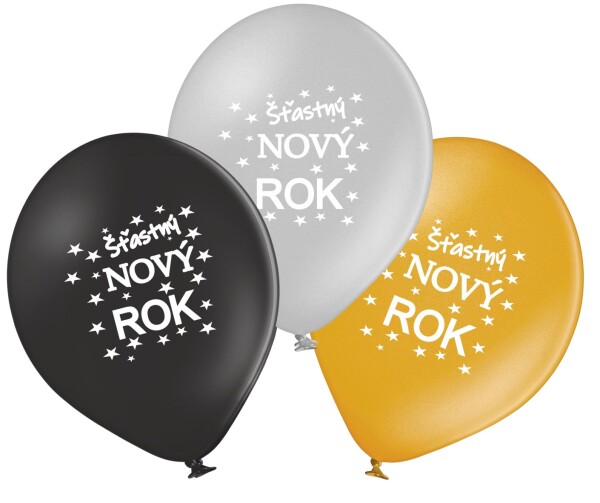 Balónky Šťastný NOVÝ ROK mix 5 ks Balonky.cz Balónky Šťastný NOVÝ ROK mix 5 ks Balonky.cz