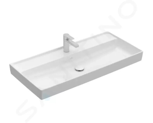 VILLEROY & BOCH - Collaro Umyvadlo nábytkové 1000x470 mm, bez přepadu, otvor pro baterii, CeramicPlus, alpská bílá 4A33A2R1