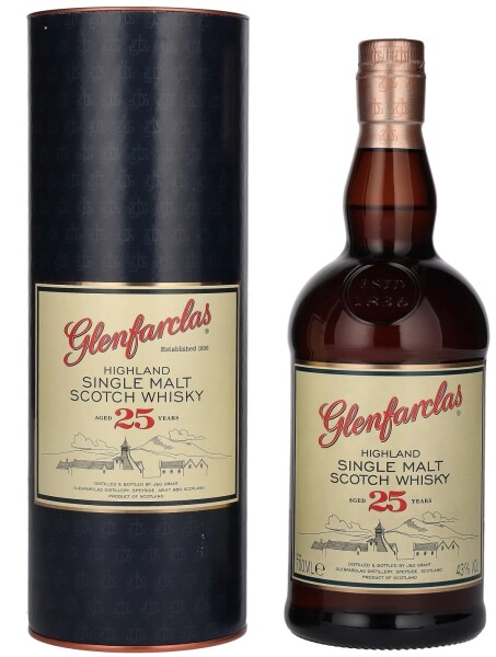 Glenfarclas Highland Single Malt Scotch Whisky 25y 43% 0,7 l (tuba)