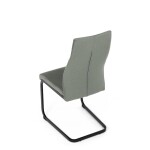 Židle jídelní, zelená látka, černý kov