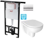 ALCADRAIN Jádromodul - předstěnový instalační systém s chromovým tlačítkem M1721 + WC JIKA LYRA PLUS RIMLESS + SEDÁTKO DURAPLAST AM102/1120 M1721 LY1