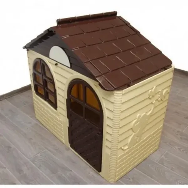 DOLONI Dětský zahradní domeček béžovo-hnědý (malý)