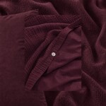 DumDekorace Vínové prostěradlo z bavlněného mušelínu s knoflíky - měkké, prodyšné a celoroční Šířka: 160 cm | Délka: 200 cm