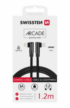 Swissten kabel kabel Arcade Usb-c/ligh 1,2m, černá