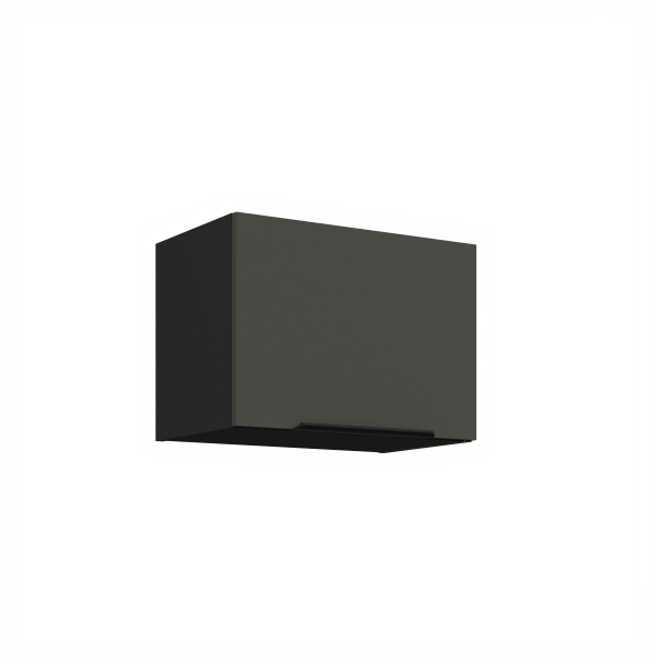 Horní skříňka nad digestoř Aria 50 GU-36 1F Barva korpusu: Černá, Barva dvířek: GR - Graphite AFM