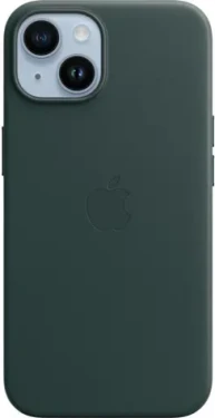 Apple Leather Case s MagSafe pro iPhone 14 - piniově zelený MPP53ZM/A
