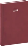 NOTIQUE Denní diář Balakon 2027 bordó / 15 × 21 cm