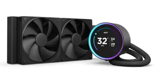 NZXT Kraken Elite 240 černá / 2x 120mm / Fluid Dynamic Bearing / 30 dB @ 2000 RPM / 73.47 CFM / LCD / AMD + Intel (RL-KN24E-B2)