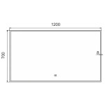 Nimco zrcadlo LED senzor 1200 x 700 Model 13000 hliníkový rám ZP 13006V ZP 13006V