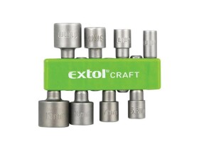 EXTOL-CRAFT Klíče nástrčné do vrtačky 8ks / 5-5.5-6-7-8-10-11-13mm / 1/4" šestihran / CrV (EX10213)