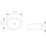 INVENA - Umyvadlo na desku FRESCO bílá/chrom CE-31-001-W