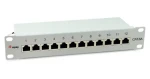 Equip 326523 šedá / Patch panel / 10" / 12x RJ45 / Cat6a stíněný / 1U (326523)