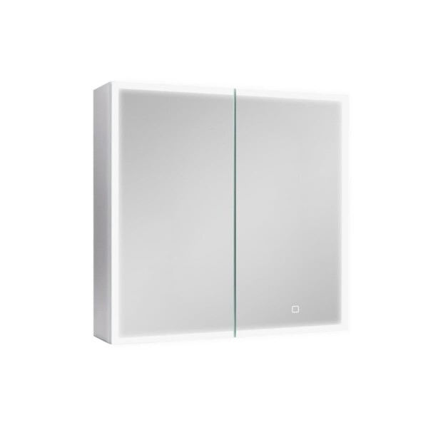 Zrcadlová skříňka s osvětlením SAT 60x60 cm kov hliník SATZGALED6060AL SATZGALED6060AL