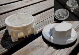 Montážní elektrikářská krabička pro saunová kamna s krytkou, ABB CFS015L