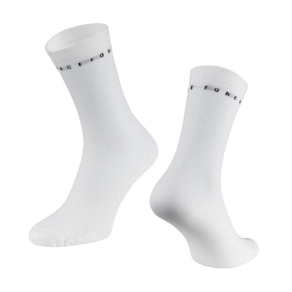 Ponožky FORCE SNAP SPORT, bílé (barva bílá, velikost L/XL)