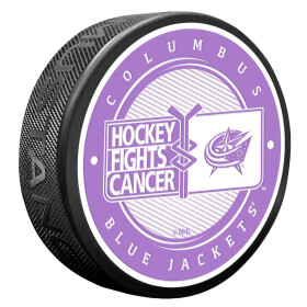 Mustang Puk Columbus Blue Jackets NHL Hockey Fights Cancer