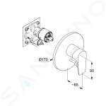 KLUDI - Pure&Solid Vanová baterie pod omítku, chrom 346500575