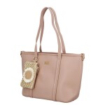 Trendy dámská koženková kabelka na rameno Felicia, růžová