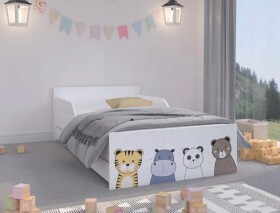 DumDekorace Kouzelná dětská postel se zvířátky 160 x 80 cm