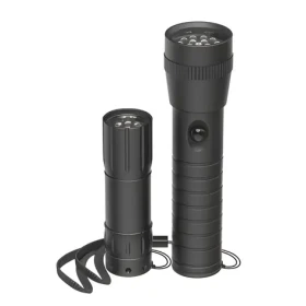 Hama FL-DUO černá / LED svítilna / sada 2 ks / hliník / baterie AAA