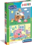 CLEMENTONI Puzzle Prasátko Peppa: Na hřišti a v pokoji