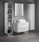 SAPHO - Deska DTDL 81x1,8x46,5cm, bílá lesk CR081-3030