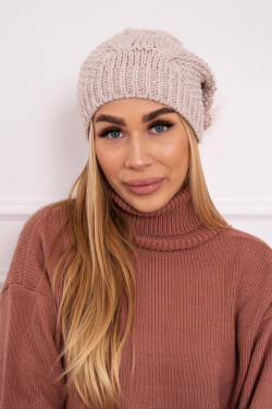 Fleecová čepice Carolina K243 béžová UNI