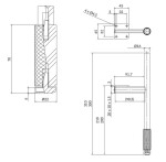 CERSANIT - Nábytkové nohy LARGA, zlatá /2 kusy/ + adaptér S801-571