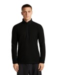 ICEBREAKER Mens Merino 400 RealFleece Grid LS Half Zip, Black (vzorek) velikost: M