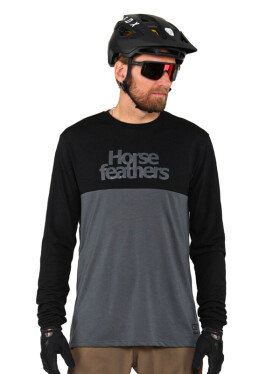Horsefeathers FURY black/gray triko na kolo
