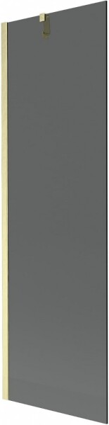 MEXEN/S - Next vanová zástěna FIX 60 x 150, grafit, zlatá kartáčovaná 895-060-000-00-40-55