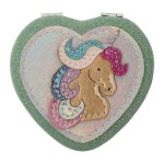 MIMI & LULA Kapesní zrcátko Magical Unicorn, zelená barva