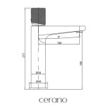 CERANO - Umyvadlová stojánková baterie Loreta Grip - nízká - černá matná CER-423586