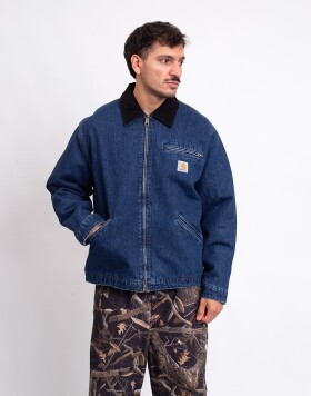 Carhartt WIP OG Detroit Jacket Blue/Black stone washed M