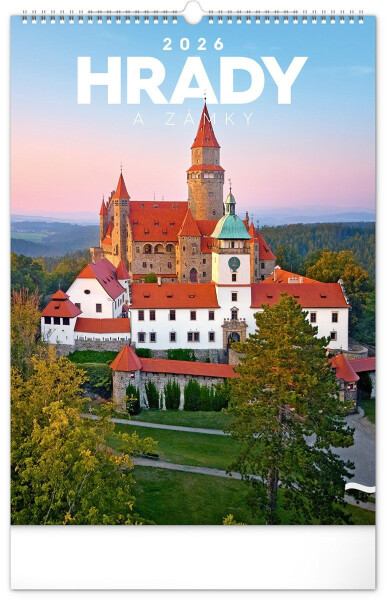 Kalendář 2026 nástěnný: Hrady a zámky, 33 x 46 cm