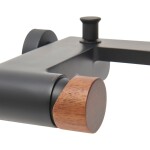 Vanová baterie SAT Fusion bez sprchového setu 150 mm páka tmavé dřevo SATBSFU222DTC SATBSFU222DTC