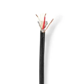 Nedis Mikrofonní kabel 2x 0.35 mm2 černá / Měď / 100.0 m / Kulatý / PVC (CABR1535BK1000)