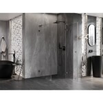 MEXEN/S - Lunar L sprchový kout dveře křídlové pravá 80 x 80, transparent, grafit kartáčovaná 834L-080-080-66-00-P