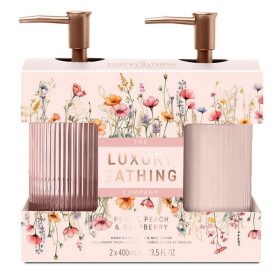 Grace Cole Dárková sada s péčí o ruce Peony/Peach/Raspberry, růžová barva, sklo