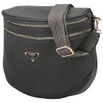 Trendy dámská koženková ledvinko-kabelka Senta, tmavě šedá