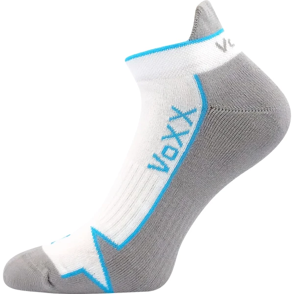 VOXX Ponožky bavlněné sportovní LOCATOR A bílé s modrou (3 páry) 35-38 103046