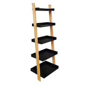 Set poličky a nosníků Naturel Home černá/ořech mat 53,5x170x40 cm HOMEP5C HOMEP5C