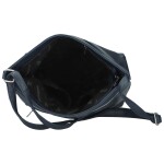 Stylová dámská koženková crossbody kabelka Olbba, tmavě modrá