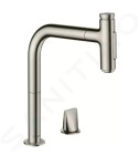 HANSGROHE - M71 Dřezová baterie M7120-H200 s výsuvnou sprškou, 2-otvorová instalace, sBOX, vzhled nerezu 73818800