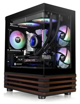 Thermaltake View 170 WS ARGB černá, dřevo / mATX / 2x USB-A 3.2 / 3x 120mm ARGB / bez zdroje / průhledná bočnice (CA-1Z4-00M1WN-WS)