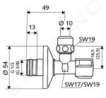 SCHELL - Comfort Rohový regulační ventil, chrom 050980699